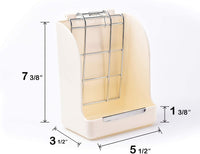 CalPalmy Hay Feeder for Rabbits, Guinea Pigs, and Chinchillas - 5 1/2" x 3" x 7 3/8" (1-Pack) / White - image 3