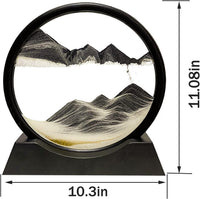 HYUGF Moving Sand Art Picture, 3D Deep Sea Liquid Motion Sand – Fun for Kids & Family - Black / 12 inches - image 3