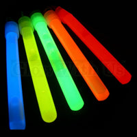 Glow With Us 50 pack of 4 inch orange glow sticks with necklace strings