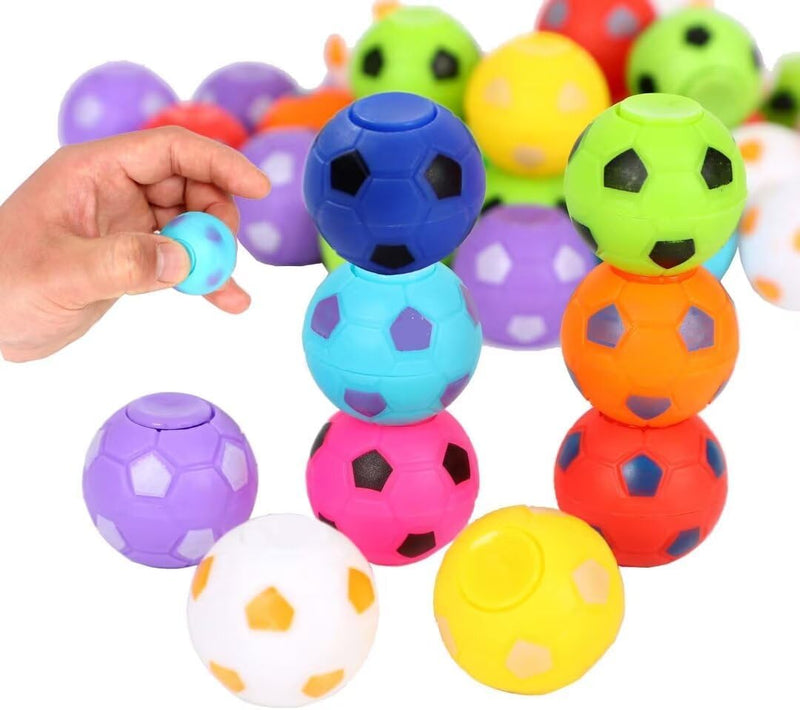 Mini Fidget Spinner Soccer Ball Toy for Kid Boy Girl - 9pcs, Multicolor