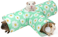 Guinea Pig Tunnel Hideout 3-Way Collapsible Small Pet Tubes - Daisy
