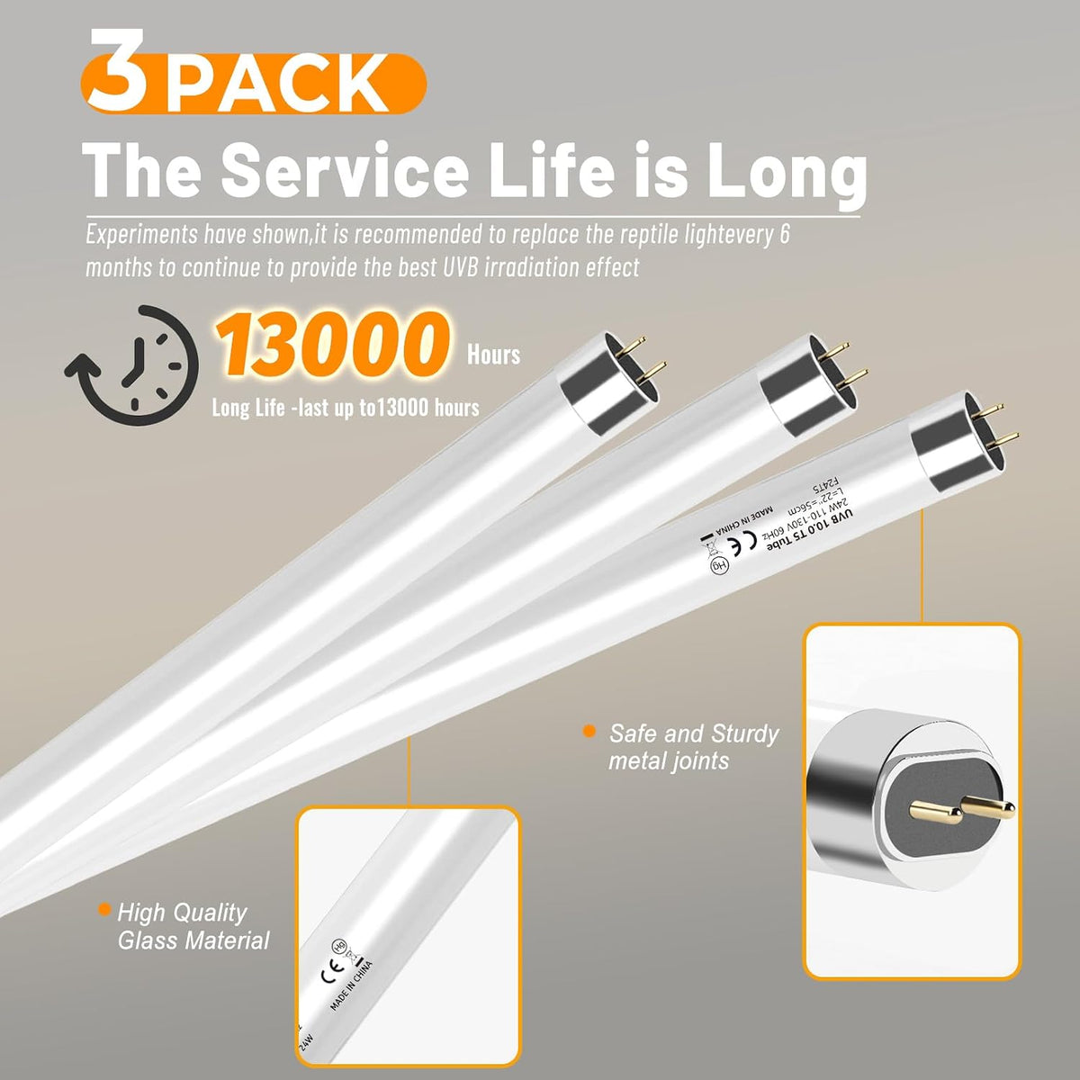 8W T5 10.0 UVB Reptile Light Fixture 12" - Bulb White / 8W 12 Inch - image 2