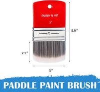 Falling in Art large 8 inch flat paddle paint brush with stainless steel ferrule - view 35