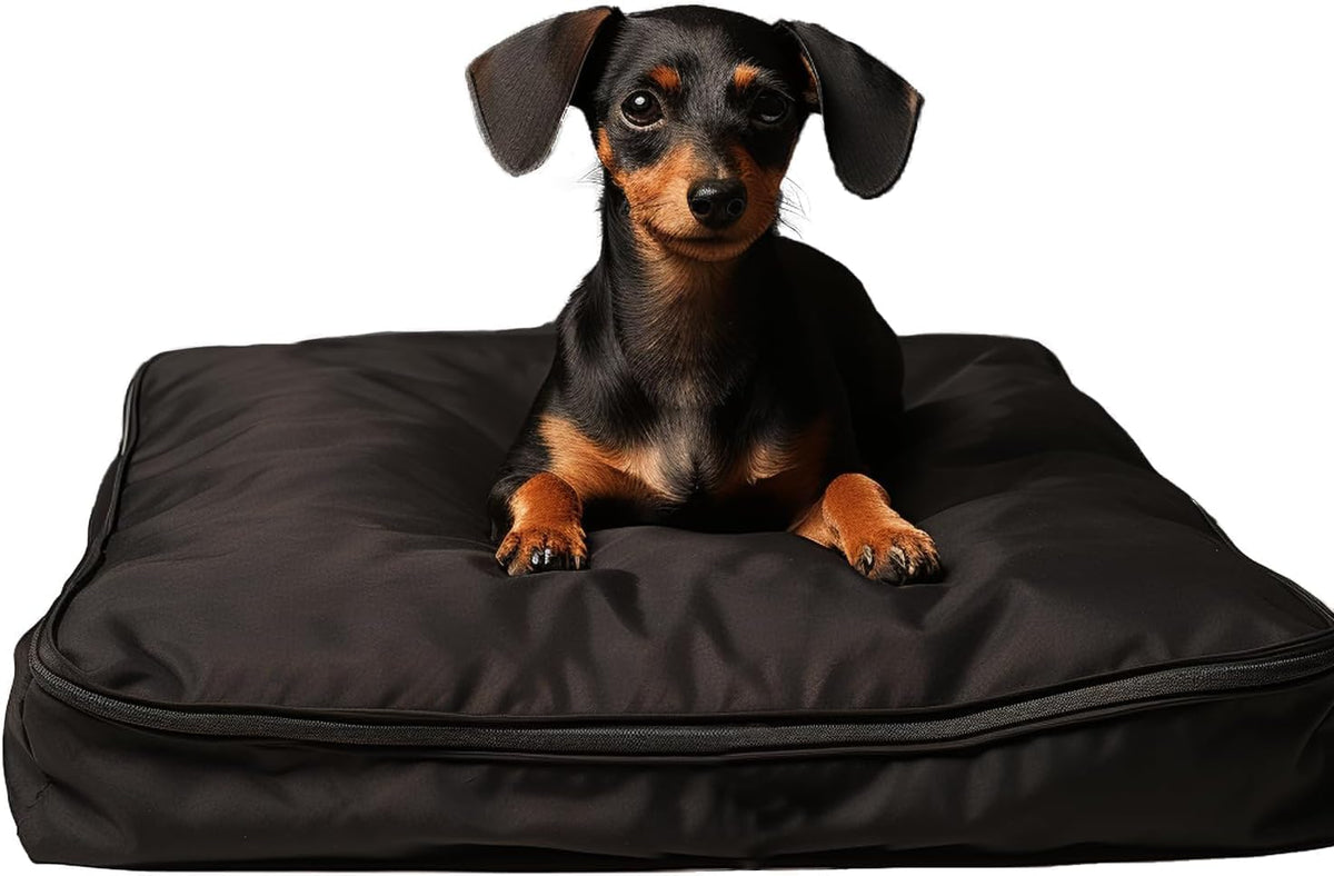 Dog Bed Covers 53L × 43W × 5H Inch Washable Grey Thickened Waterproof - Large-36" L × 27" W × 3" H / Black