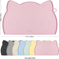 Coomazy Cat Food & Water Mat Thicker Non-Slip Silicone Mat - Pink / 17.7''L x 10''W - image 2