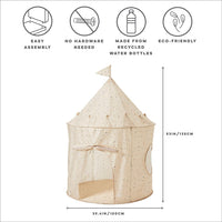 3 Sprouts Kids Play Tent for Ages 3 to 10 - Terrazzo Beige - image 3