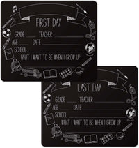 Canopy Street first and last day of school dry erase sign set in notebook design, 10 x 12 inches