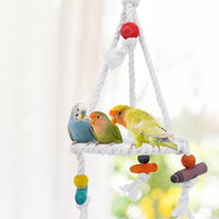 Hypeety Bird Swing Multi Birds Cotton Rope Round Hanging Hammock - image 4