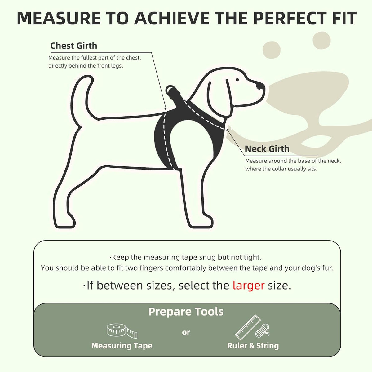 PUPTECK Dog Harness, Collar and Leash Set No Pull for Small Medium Sized – Essentials for Dogs - Yellow Green / XL (CHEST 20"-22") / Patterned Harness Collar and Leash Set - image 2