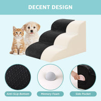 Dog Stairs for Small Dogs 15" H - Black / 3-Step (22D*16W*15H) - image 2
