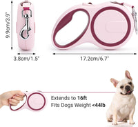 Segarty 26ft Dog Leash Retractable - Pink Wine / 16ft(up to 44 lbs) - image 2