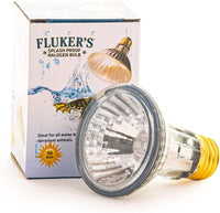 Fluker's Heavy, Duty Splash Proof Halogen Bulb for All Water Based Terrarium Animals, 75 Watt - 50 Watts / 50 Watts