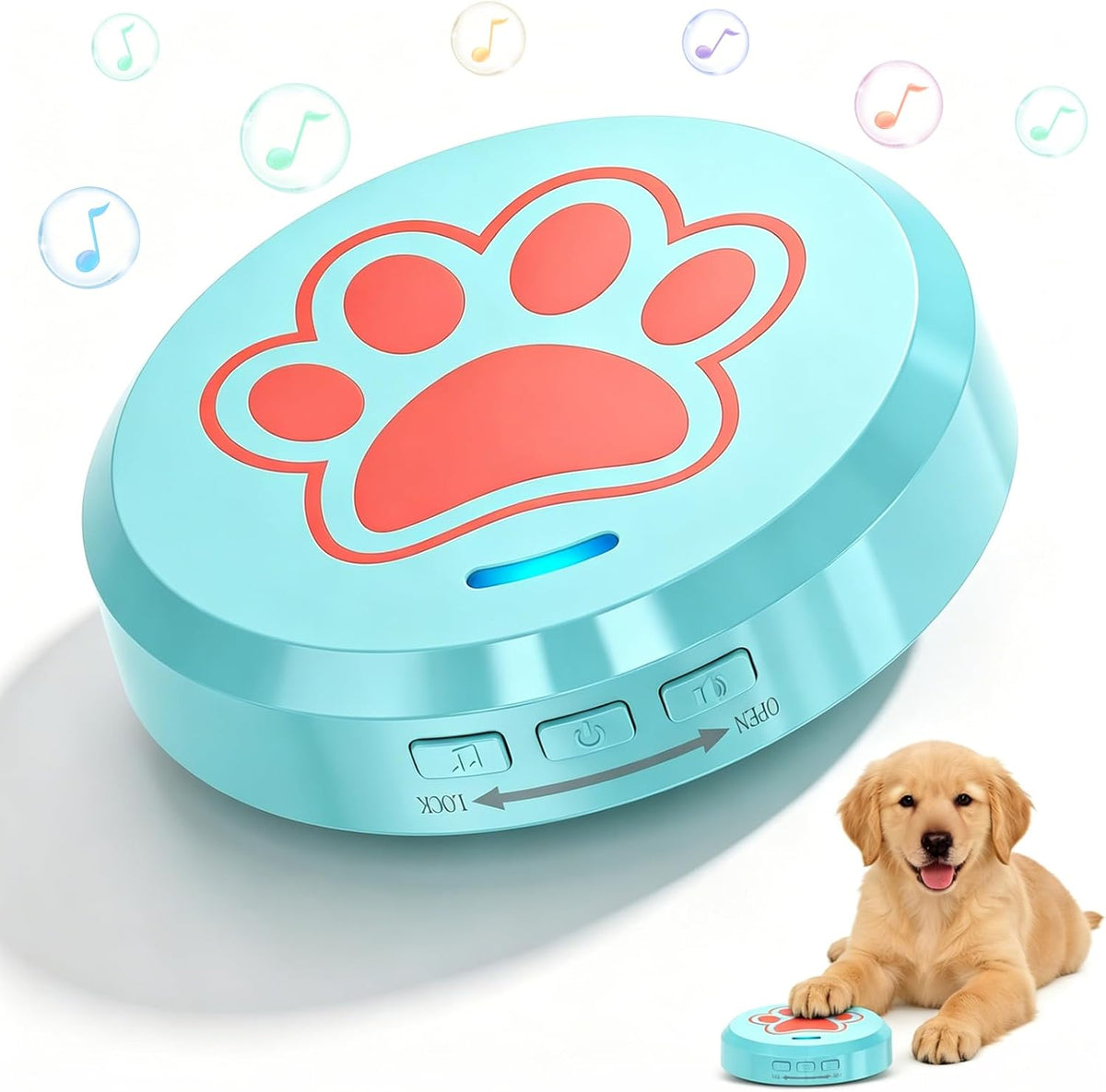 Dog Training Bells for Door - 1 Blue-orange Button