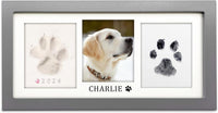MYPAWLETS Paw Print Frame Kit, Dog/Cat Pawprints Keepsake - Grey