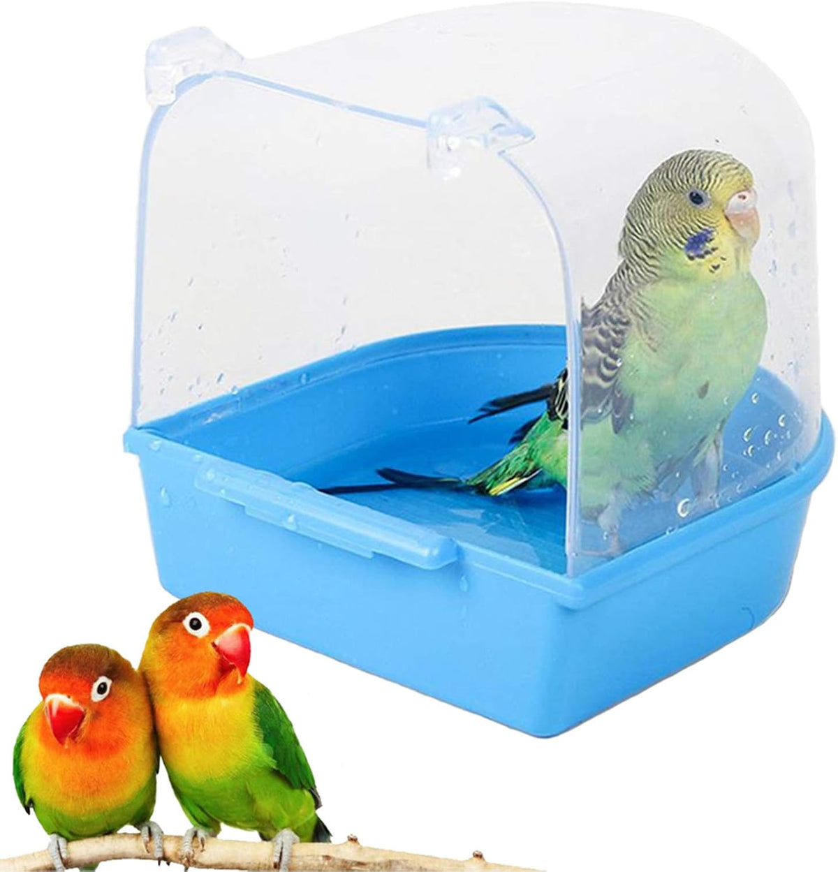 Parrot Bath Box Bird Cage Accessory Supplies Bathing Tub Bath