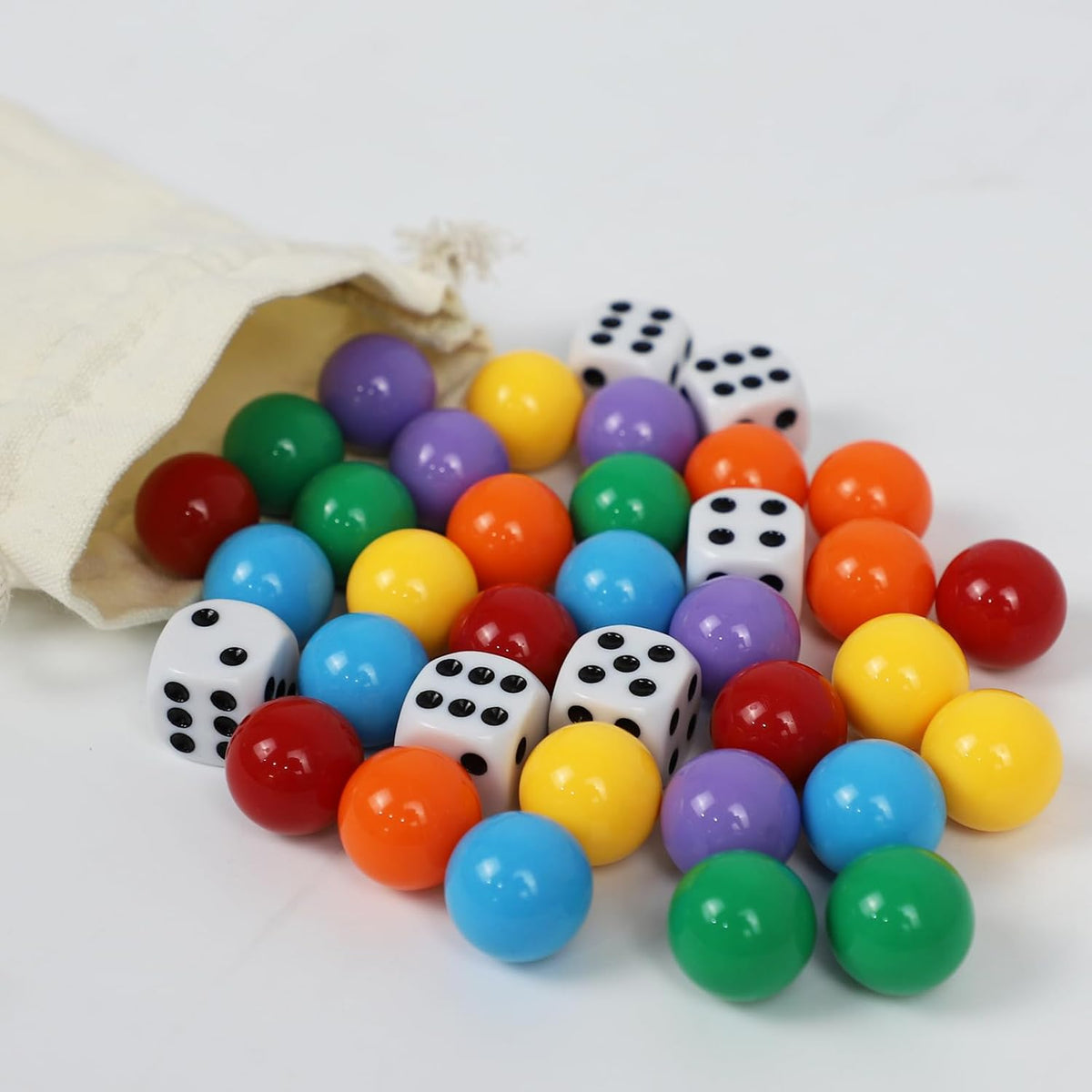 30 Wahoo Board Game Replacement Marbles 5 Each of 6 Colors - 0.71 inches - image 3