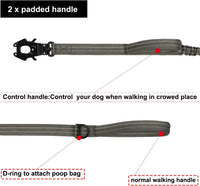Tactical Dog Leash with Quick-Release Metal Clasp - 6 FT / Reflective Green - image 3