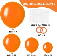 RUBFAC Gold Balloons Different Sizes Chrome Gold Balloon Arch Kit - Orange - image 2