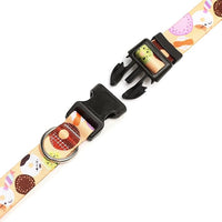 Mercano Adjustable Dog Collar - Special Design Patterns, Soft Nylon Comfortable Durable Pet Collar for Small Medium Large Dogs (L, Beige Cookie)