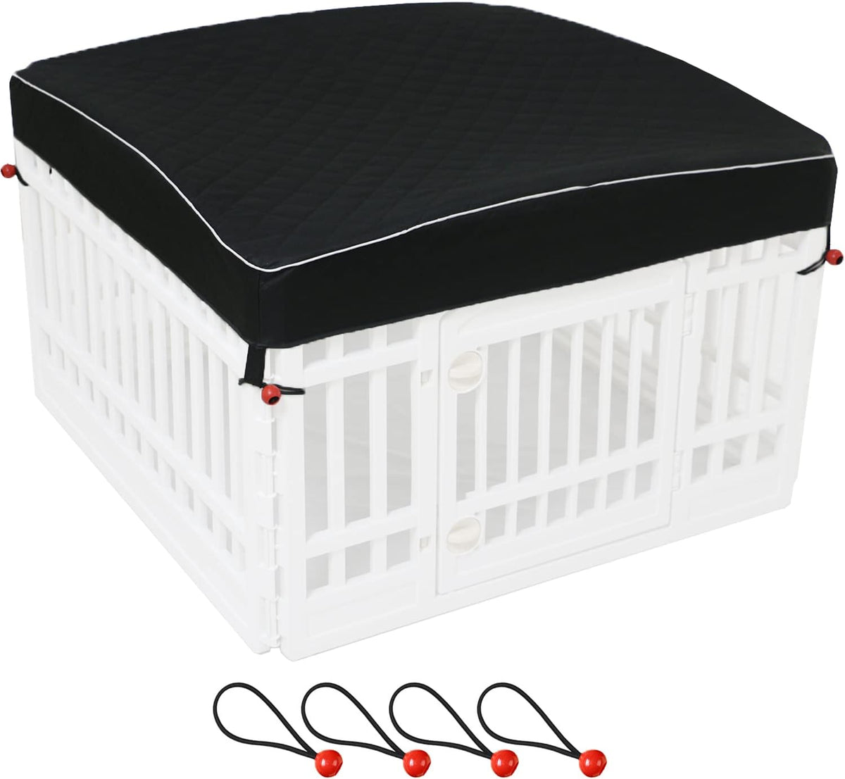 Dog Playpen Cover Sun/Rain Proof Top - 36 inch 4 panel black
