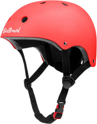 Besttravel Kids Helmet, Toddler Adjustable Kids Ages 3-8 Years Old Boys Girls Multi-Sports Safety - Red