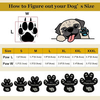 Dog Paw Pads Anti-Slip Grips,Dog Paw Protectors for Senior Dogs on Hot Pavement,Provides Traction to Keep Them from Slipping on Smooth Floors 20 sets-80 Pads Black XL