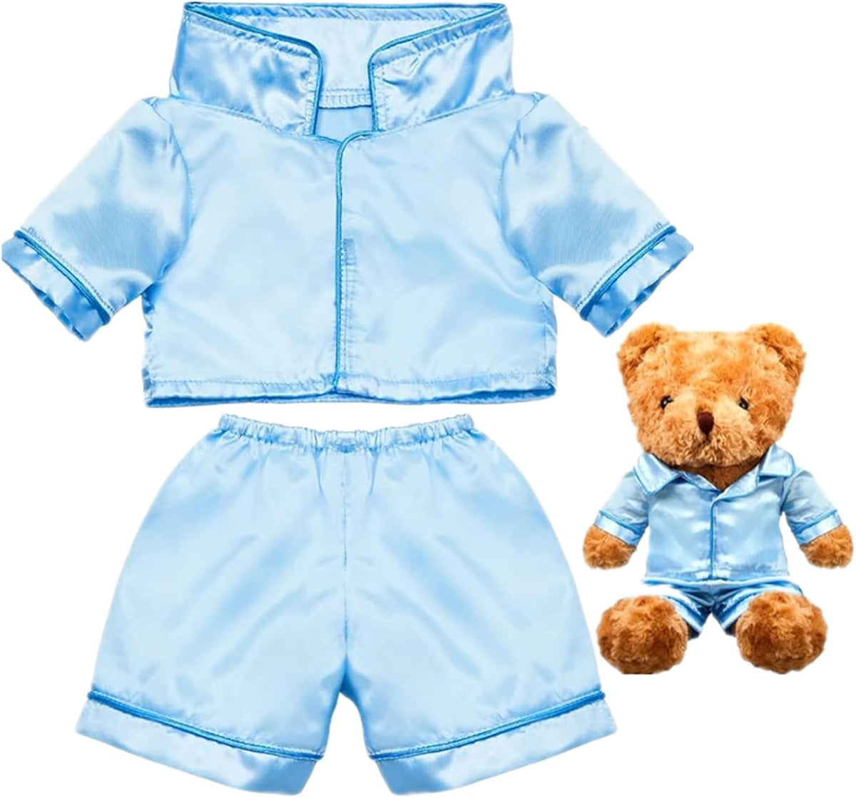 Skicuff pink 2-piece teddy bear pajama outfit with top and pants - view 2