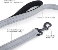 Plutus Pet Double Handle Dog Leash, for Medium Large Dogs - 6 FT / Gray - image 3