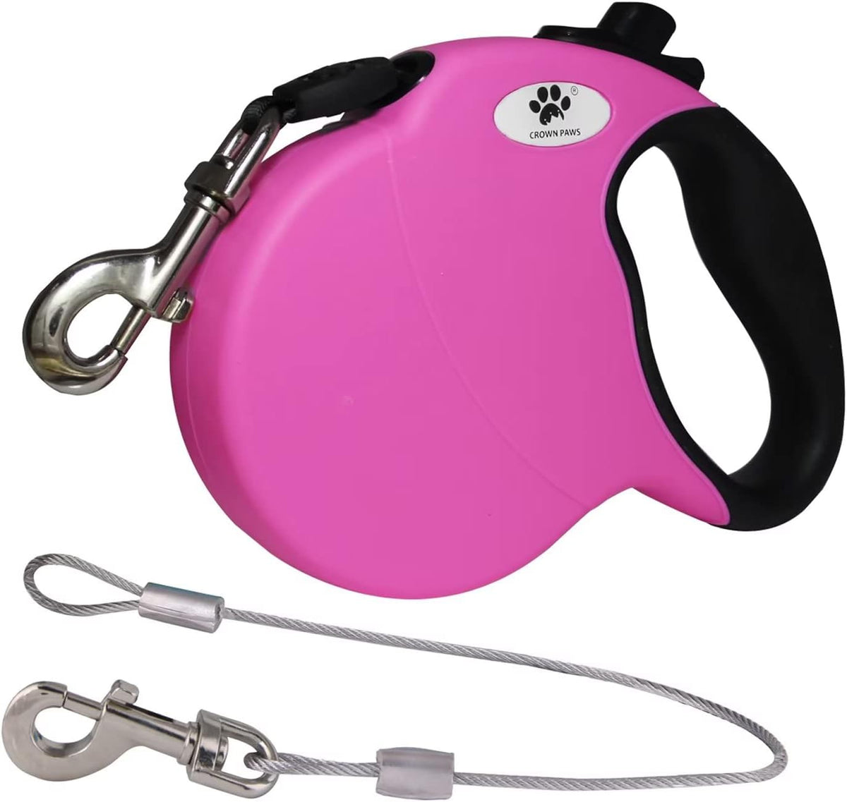 16ft Retractable Dog Leash for Large Breed Dogs up to 110 lbs - Medium / Pink