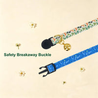 Cotton Bowtie Cat Collar with Bell 2 Pack Adjustable Breakaway Kitten - Dinosaur Set / 7.5-11.4 Inch (Pack of 2) - image 3