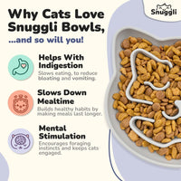 Slow Feeder Cat Bowl, Cat Puzzle Feeder for Slow Eating - Slate - image 3