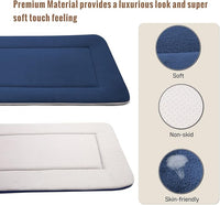 Magic Dog Bed - Soft Crate Pad Mat for Medium/Large Dogs, 36 Inch Machine Washable Kennel Pad with Non-Slip Bottom, Dark Blue