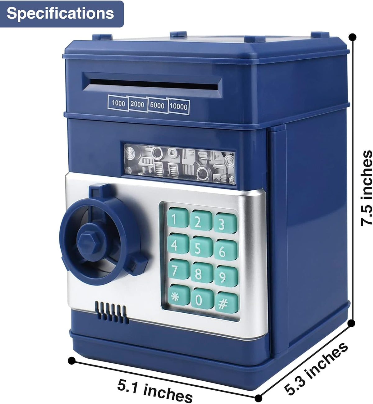 HUSAN rose gold electronic ATM piggy bank for kids with password keypad - view 40