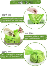 Cat Litter Bags for Poop Biodegradable Cat Waste Disposal Bag - green - image 4