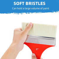 Falling in Art large 8 inch flat paddle paint brush with stainless steel ferrule - view 13