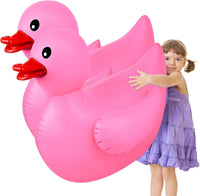 Hungdao 1 Pack 4 Feet Giant Inflatable Duck Pool Float - Pink / 2