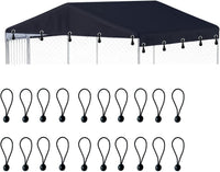 Outdoor Dog Kennel Cover 10'W x 10'L Replacement Covers - Black / 6.7'W x 6.7'L x 1.5'H