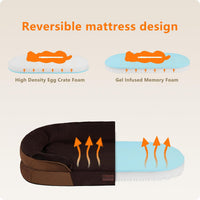 Orthopedic Waterproof Medium Dog Bed Sofa, Gel Memory Foam, 36" – Essentials for Dogs - Brown / Medium(36 x 25.5 x 6 inch) - image 3