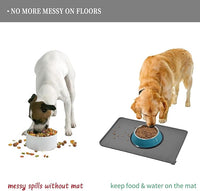 Waterproof Pet Feeding Mat with High Raised Edges, Heavier and Thicker Placemats for Cat Dog Water Bowl with BPA Free, Dogs Cats Food Mats for Messy Drinkers to Prevent Spill and Protect Floors