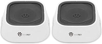 No-Spill Dog Water Bowl, Anti-Splash Pet Slow Drinking Water Feeder, Spill Proof Travel Bowls - 1 Count (Pack of 2)