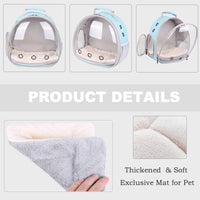 Portable Small Animal Backpack Travel Breathable Pet Carrier Bag - Blue / Backpack - image 4