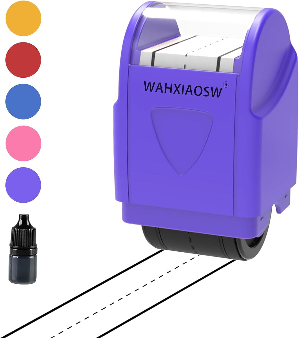 Handwriting Lines Stamp Roller Self-Inking Line Rolling Stamps - Purple