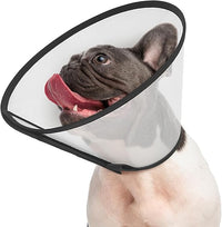 Supet Adjustable Dog Cone Collar for Licking Prevention - Elizabethan Collar for Medium, Small, Large Dogs - Comfortable Pet Recovery After Surgery - Plastic Head Neck Cone of Shame