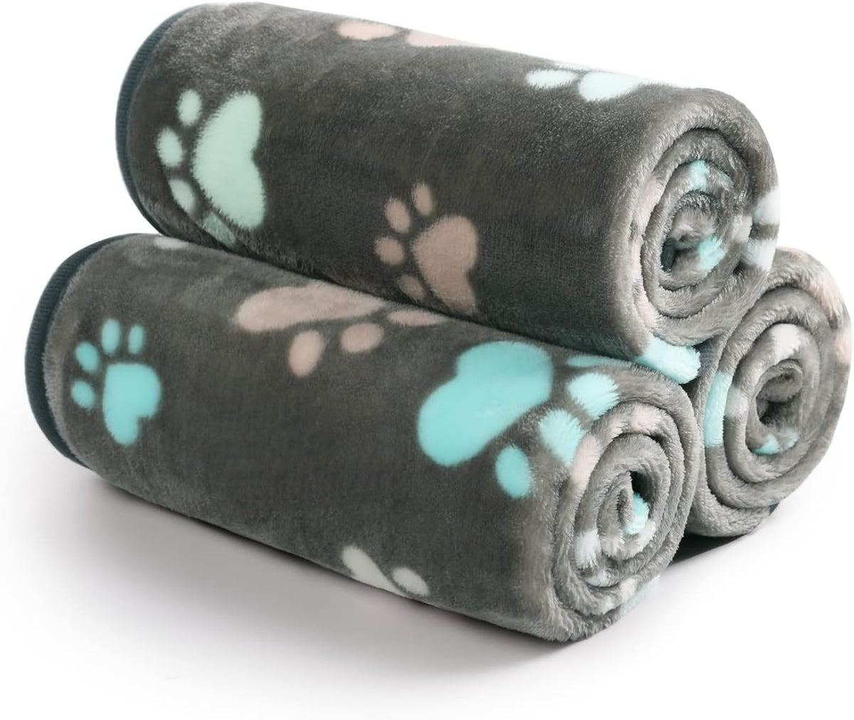 Luciphia Dog Blanket 3 Pack - 41x31 inch (Pack of 3) / Grey Paw2 - image 3