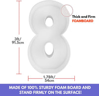 JoyBox Design 3FT DIY Mosaic Balloon Number 1 Frame - Number 8 - image 4