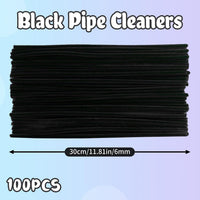Pipe Cleaners Craft Supplies - 30CM / Black / 100 - image 2