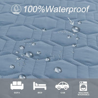 Tcksstex Waterproof Blanket Couch Cover for Dogs Pet Bed Protector – Essentials for Dogs - Stoneblue / 82x102Inch (Pack of 1) - image 3