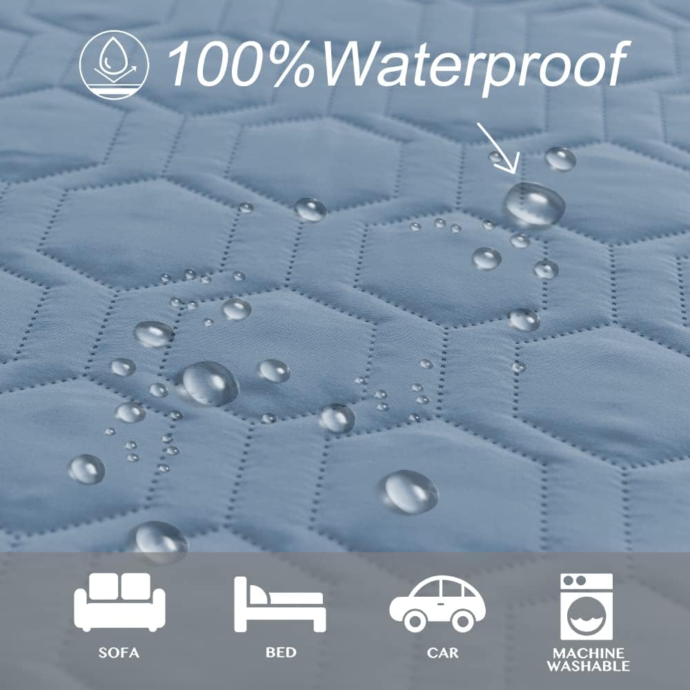 Tcksstex Waterproof Blanket Couch Cover for Dogs Pet Bed Protector – Essentials for Dogs - Stoneblue / 82x102Inch (Pack of 1) - image 3