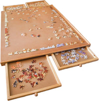 Bits and Pieces The Original Puzzle Board with Drawers - 30" x 22" - 1000 Piece / No Spinner