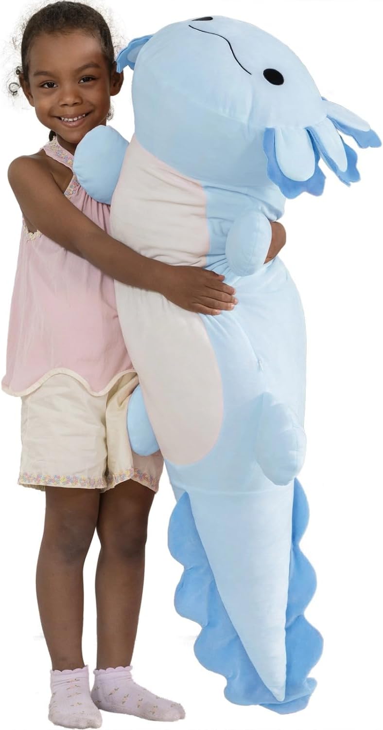 BENINY 31 Inch Giant Bunny Stuffed Animal - Axolotl_blue 39in
